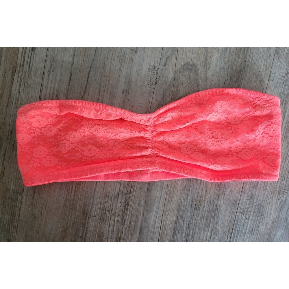 PINK/Victoria's Secret pink lace bandeau, Large